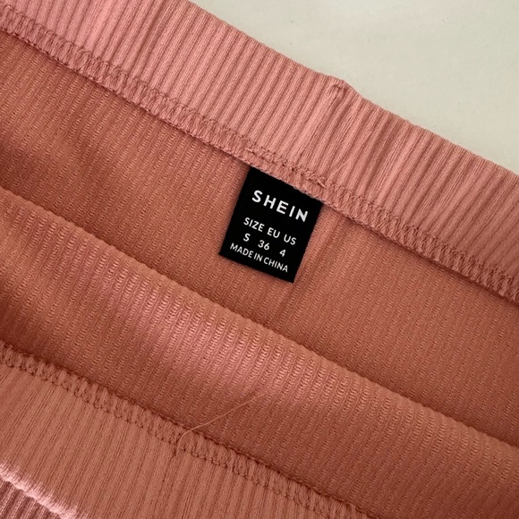 SHEIN Pink Asymmetrical Midi Pencil Skirt Set - Picture 8 of 8